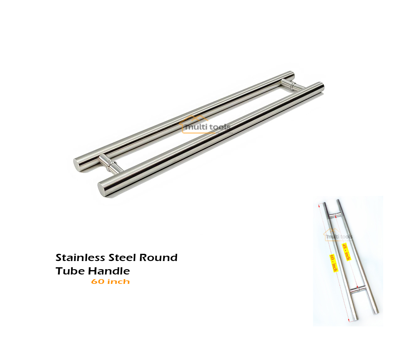 60 Inch Stainless Steel Round Tube Handle